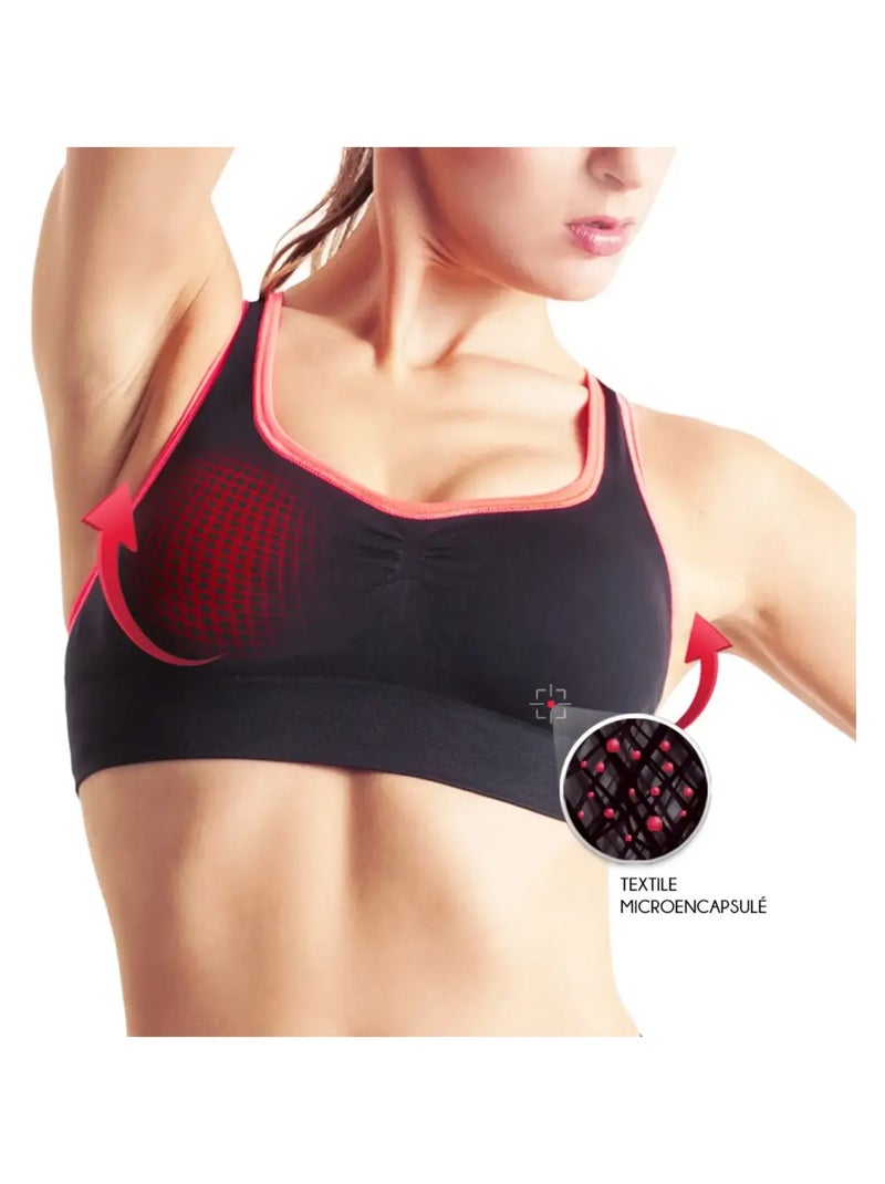 Sujetador Top Fit Active Reafirmante Negro - Kiabi