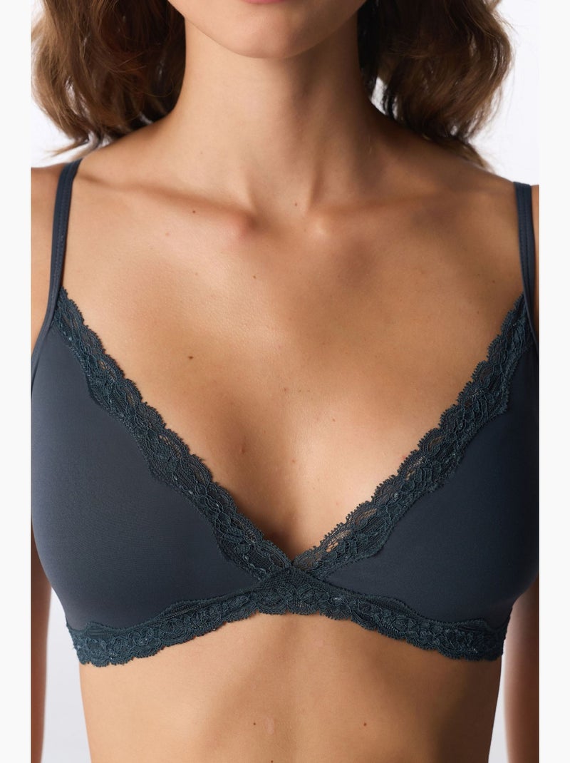 Sujetador triangular acolchado penti Gris negro - Kiabi
