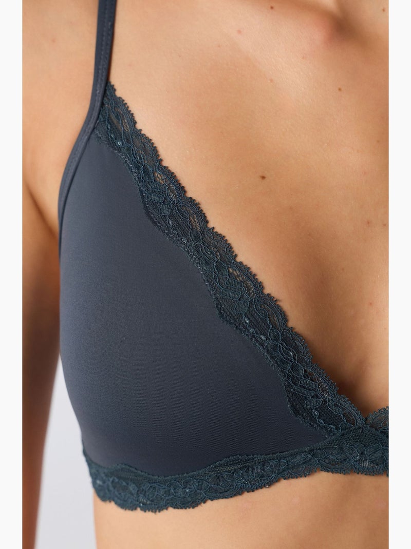 Sujetador triangular acolchado penti Gris negro - Kiabi