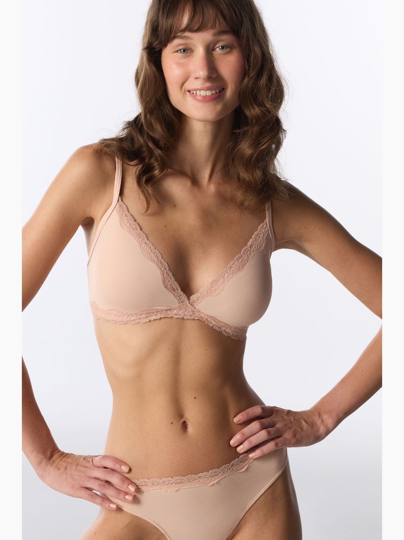 Sujetador triangular acolchado penti Nude - Kiabi