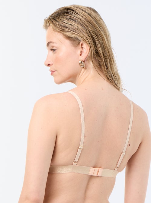 Sujetador triangular de encaje sin aros - Kiabi