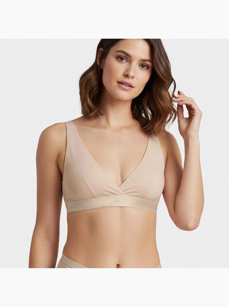 Sujetador triangular sin aros segunda piel | Impetus Beige - Kiabi