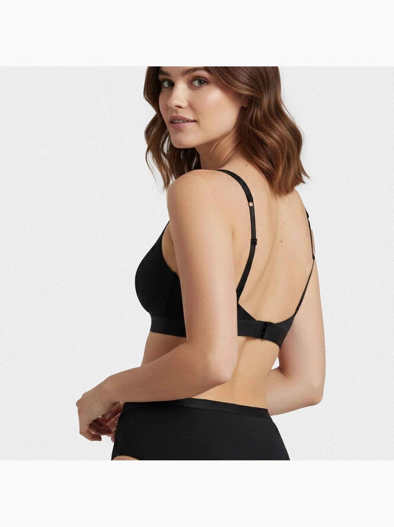 Sujetador triangular sin aros segunda piel | Impetus Negro - Kiabi