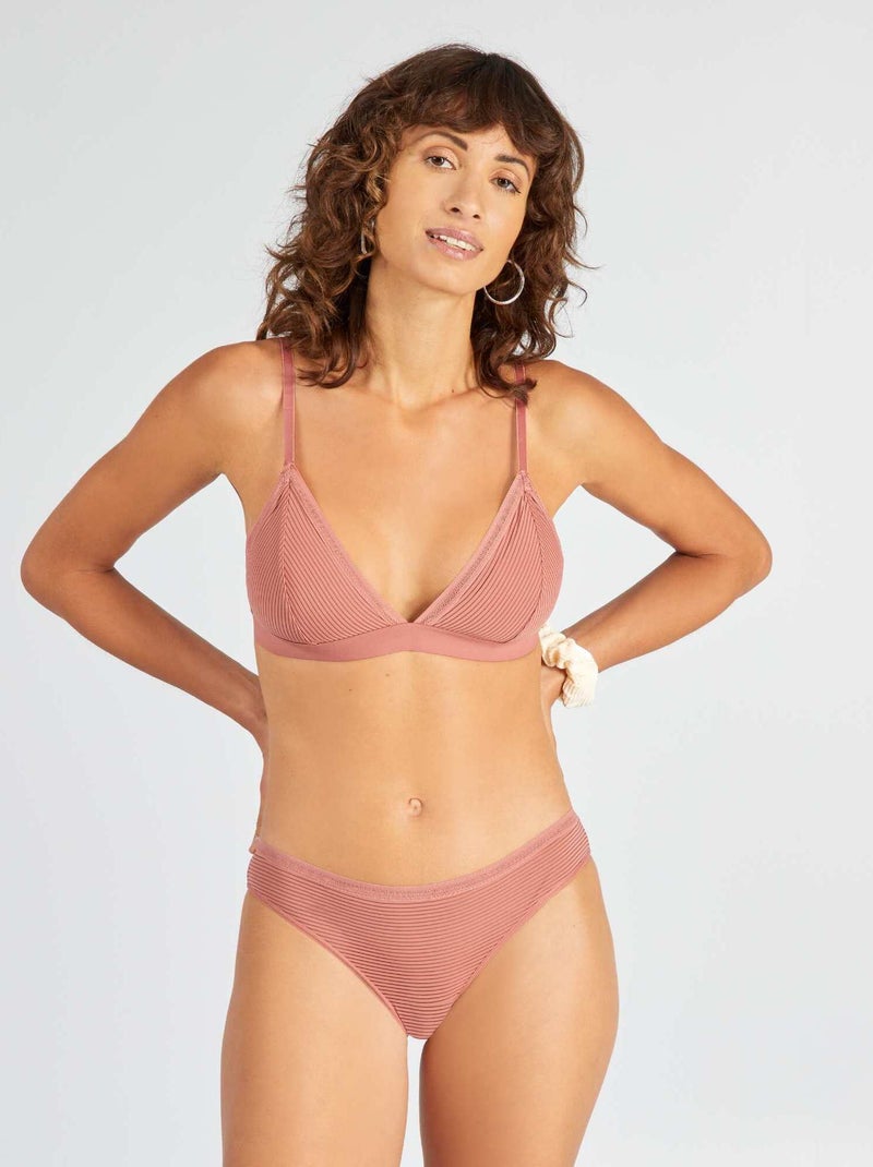 Sujetador triángulo con relleno ROSA - Kiabi