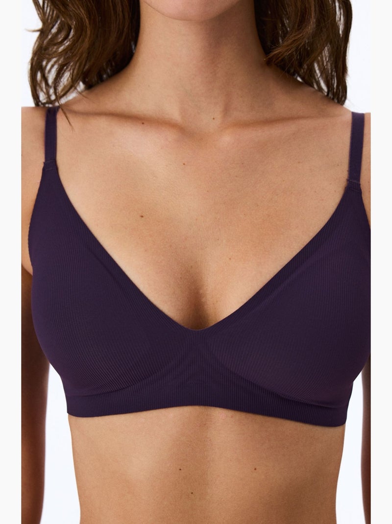 Sujetador triángulo fit invisible con copas extraíbles penti Violeta - Kiabi