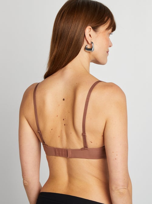 Sujetador triángulo invisible en microfibra - Kiabi