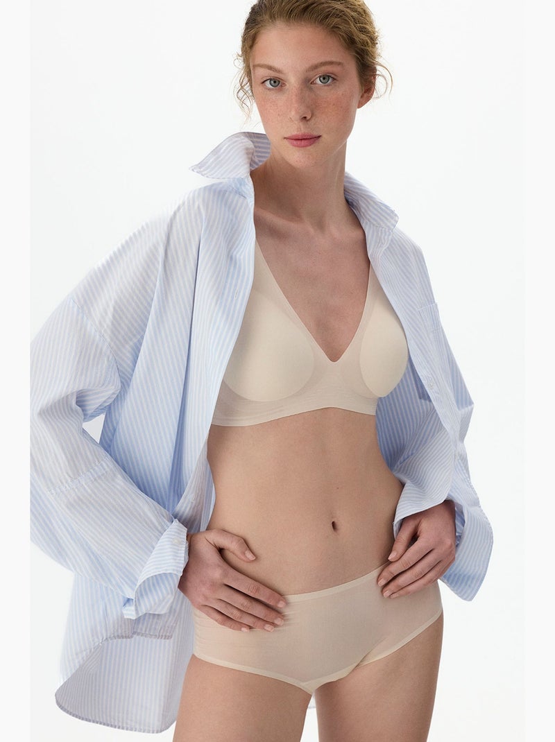 Sujetador zerogram decolette con relleno invisible penti Beige arcilla - Kiabi