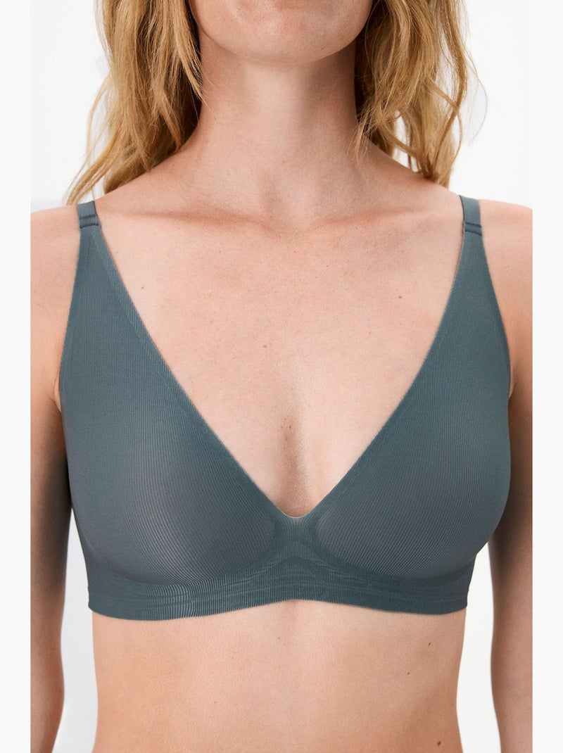 Sujetador zerogram decolette con relleno invisible penti Gris negro - Kiabi