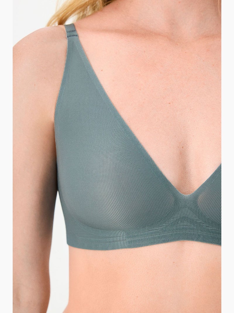 Sujetador zerogram decolette con relleno invisible penti Gris negro - Kiabi