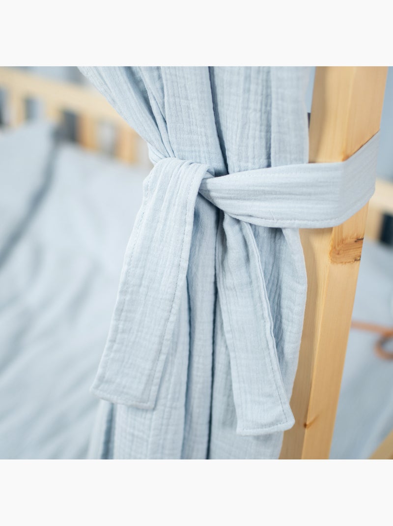 Sujetadores anudables para dosel de cama en gasa de algodón | SEVIRA KIDS Azul - Kiabi