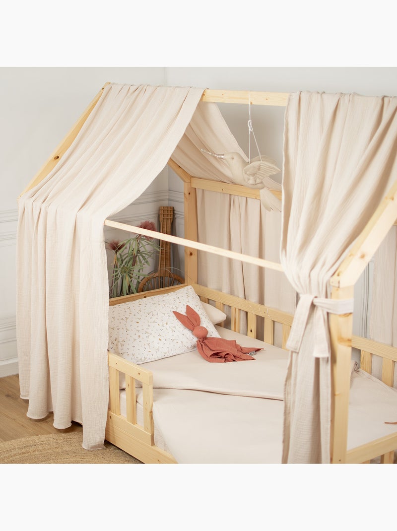Sujetadores anudables para dosel de cama en gasa de algodón | SEVIRA KIDS Beige - Kiabi
