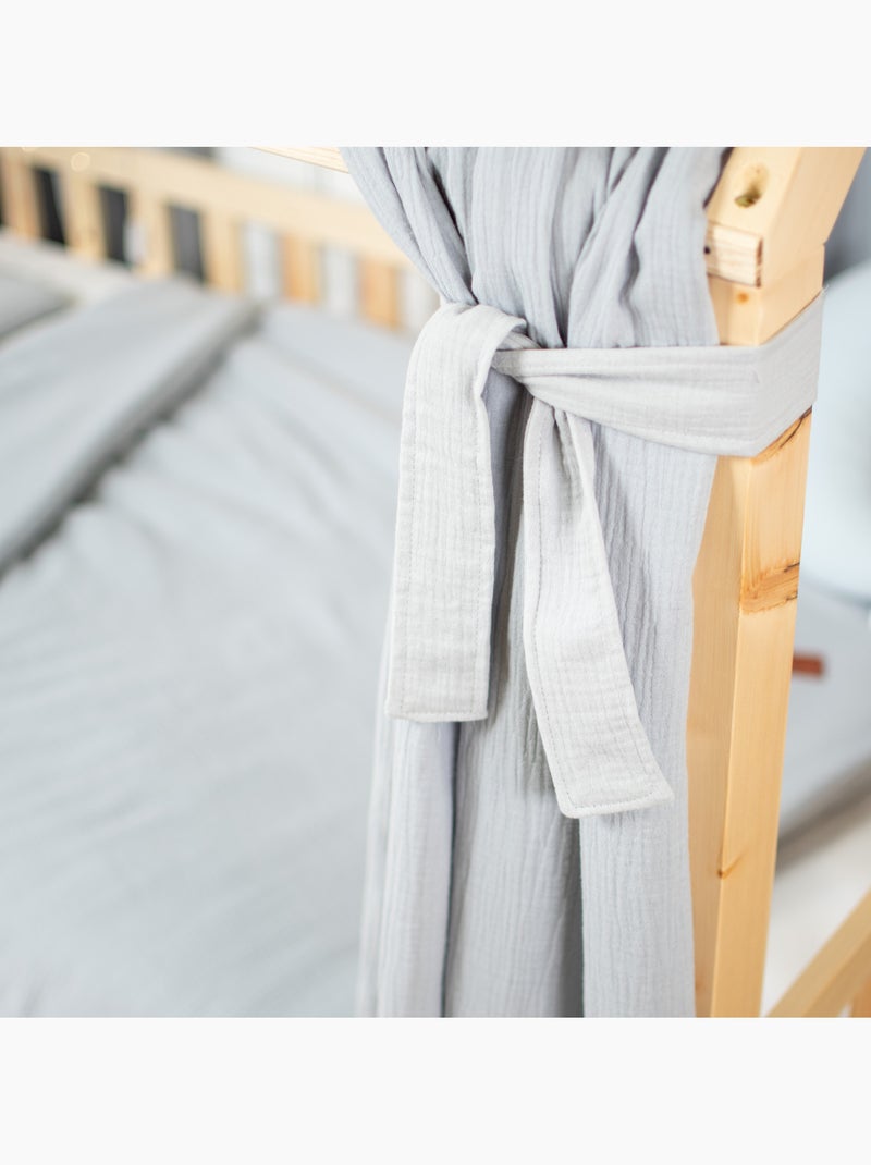Sujetadores anudables para dosel de cama en gasa de algodón | SEVIRA KIDS Gris - Kiabi