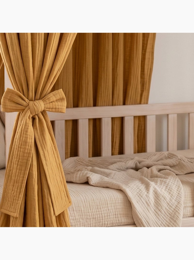 Sujetadores anudables para dosel de cama en gasa de algodón | SEVIRA KIDS Marrón claro - Kiabi