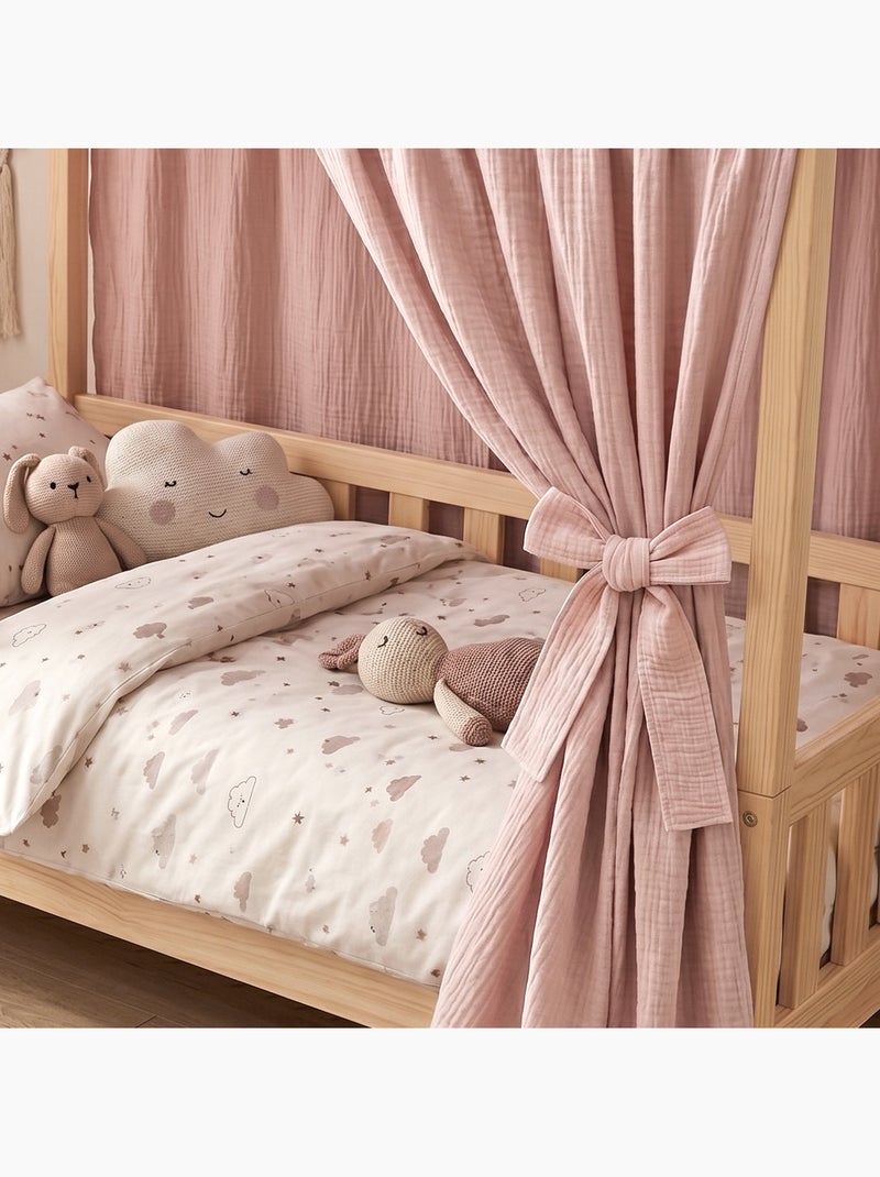 Sujetadores anudables para dosel de cama en gasa de algodón | SEVIRA KIDS Rosa - Kiabi
