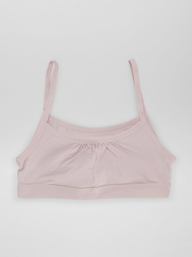 Sujetadores de tirantes finos en punto - Pack de 2 AZUL - Kiabi