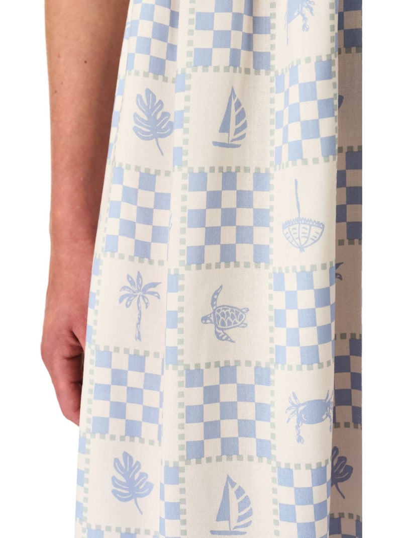 Sun kissed camisón de cuadros vichy penti Blanco Azul - Kiabi