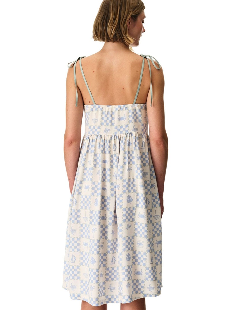 Sun kissed camisón de cuadros vichy penti Blanco Azul - Kiabi