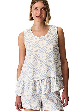 Sun kissed top de pijama de tirantes a cuadros penti