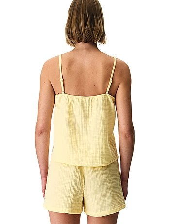Sunny day conjunto de pijama de muselina de algodón con short penti