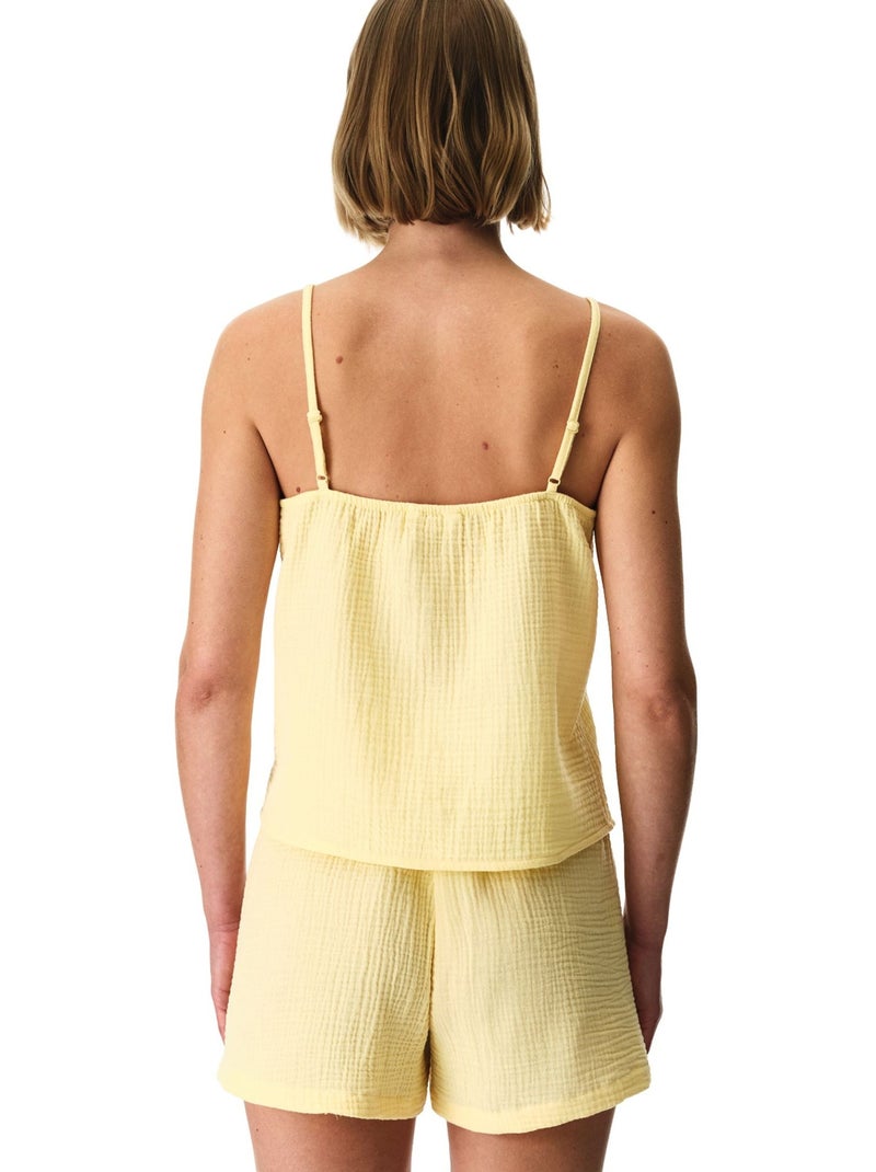 Sunny day conjunto de pijama de muselina de algodón con short penti Amarillo limón - Kiabi