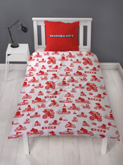 Super Mario Bros, Juego de sábanas infantil reversible, Mario Kart, funda nórdica 140 x 200 cm - Kiabi Super Mario Bros, Juego de sábanas infantil reversible, Mario Kart, funda nórdica 140 x 200 cm - Kiabi