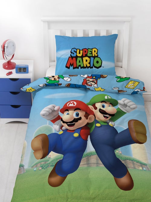 Super Mario, juego de sabanas infantil estampado reversible, MARIO Y LUIGI - Kiabi Super Mario, juego de sabanas infantil estampado reversible, MARIO Y LUIGI - Kiabi