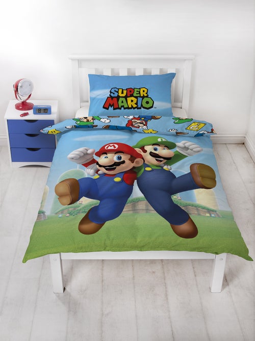 Super Mario, juego de sabanas infantil estampado reversible, MARIO Y LUIGI - Kiabi Super Mario, juego de sabanas infantil estampado reversible, MARIO Y LUIGI - Kiabi