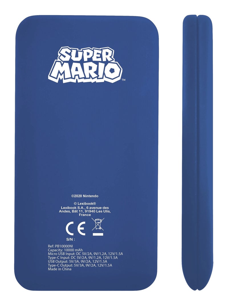 Super Mario Power Bank de carga rápida de 10.000 mAh Rojo - Kiabi