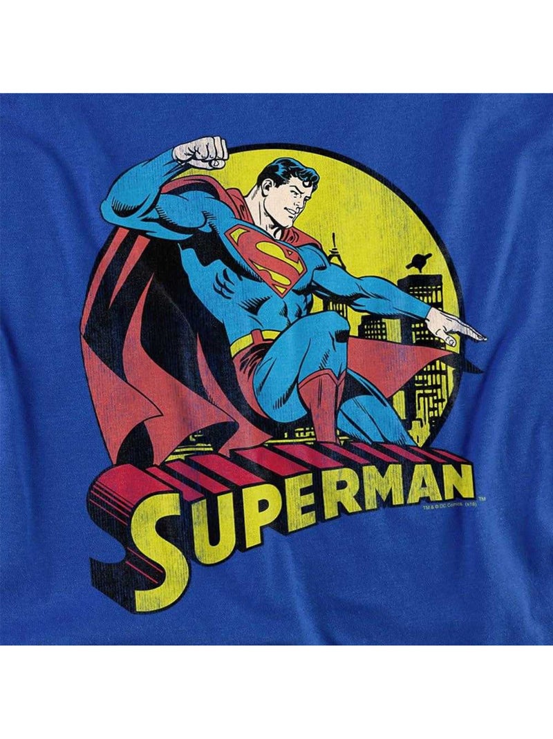 Superman - Camiseta Diseño Diseño Impreso para Adultos Unisex Azul real - Kiabi