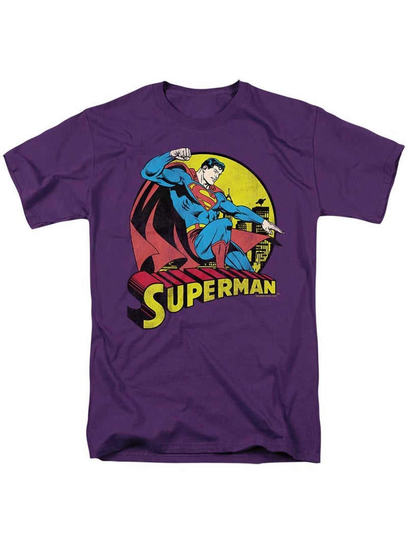 Superman - Camiseta Diseño Diseño Impreso para Adultos Unisex Violeta - Kiabi