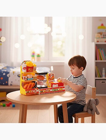 Supermercado de juguete con accesorios, luz y sonidos my home