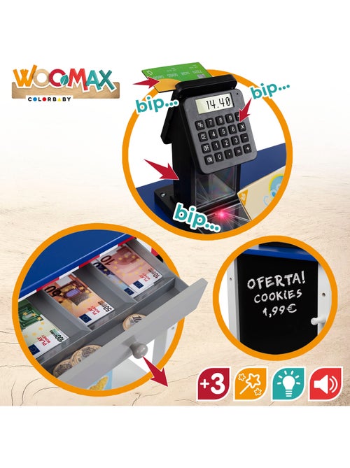 Supermercado madera juguete con accesorios woomax - Kiabi Supermercado madera juguete con accesorios woomax - Kiabi