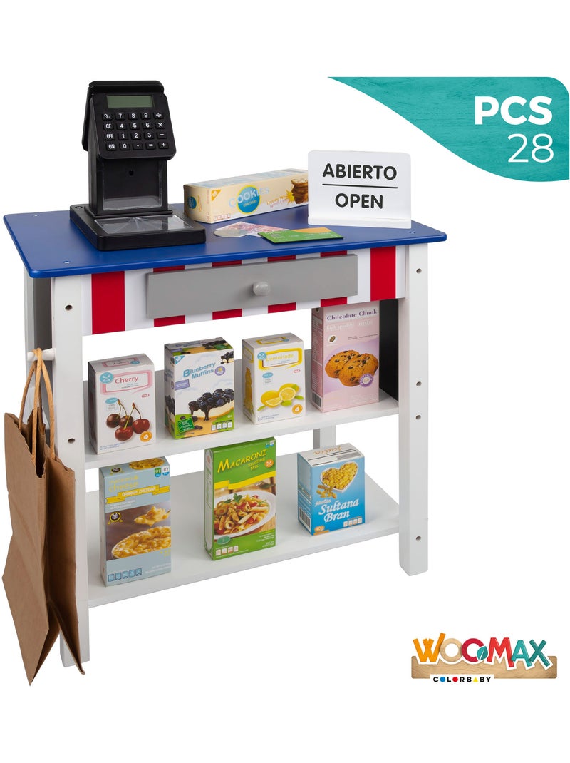 Supermercado madera  juguete con accesorios woomax N/D - Kiabi