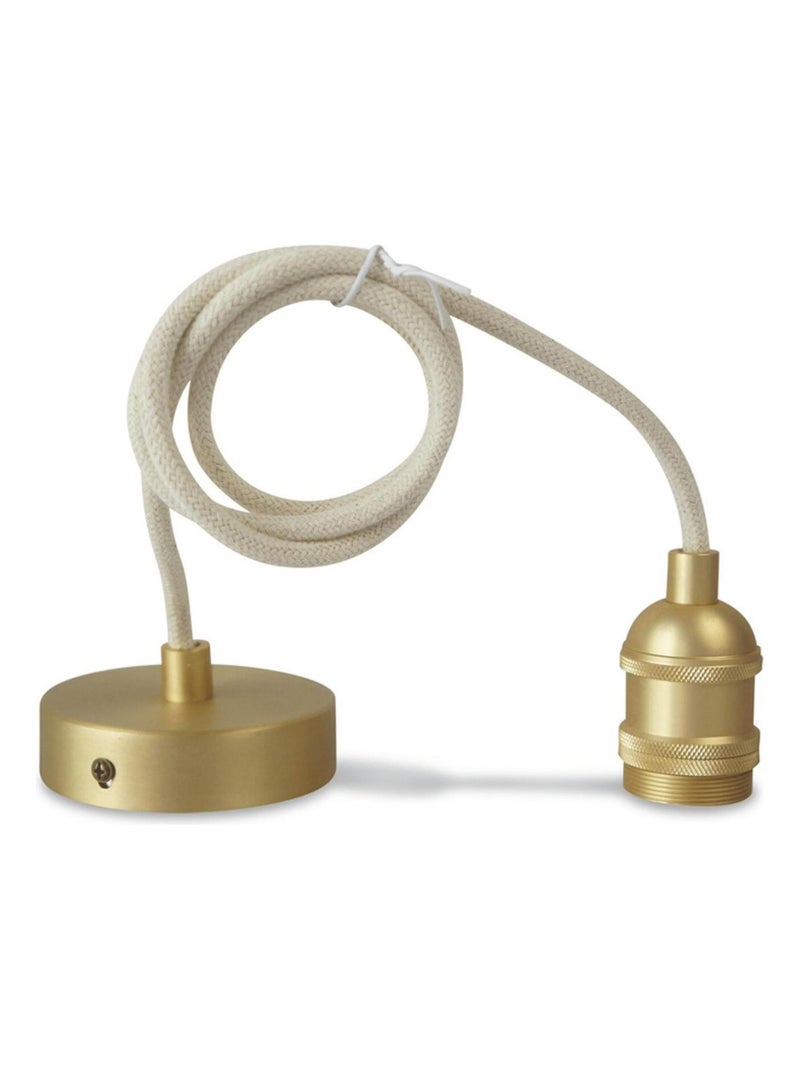 Suspensión de casquillo dorado satinado Blanco - Kiabi