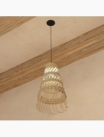 Suspensión de junco con flecos