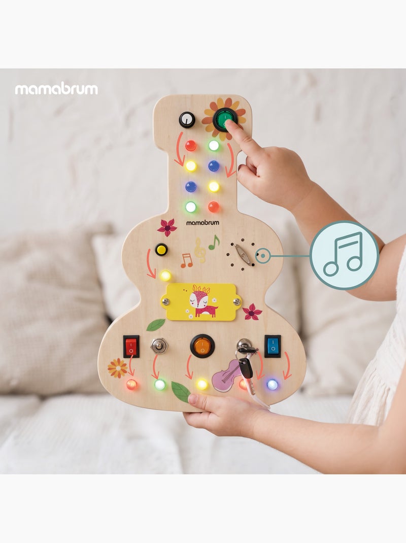 Tabla de actividades madera guitarra led música niños mamabrum N/D - Kiabi