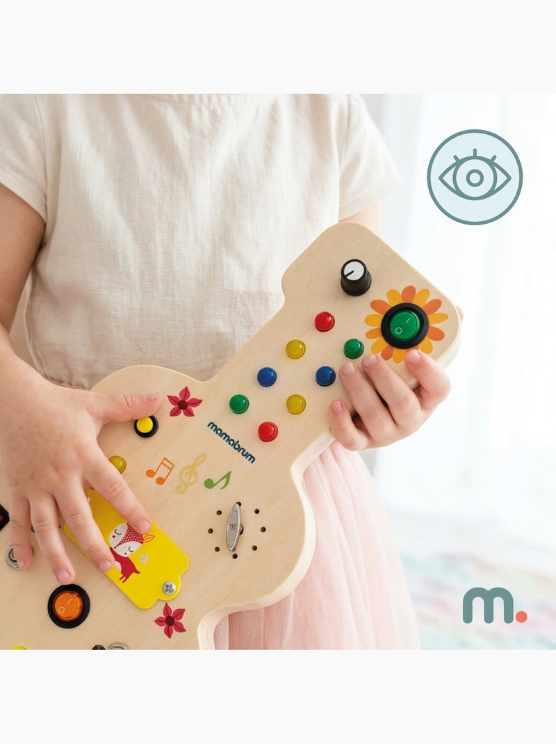 Tabla de actividades madera guitarra led música niños mamabrum N/D - Kiabi