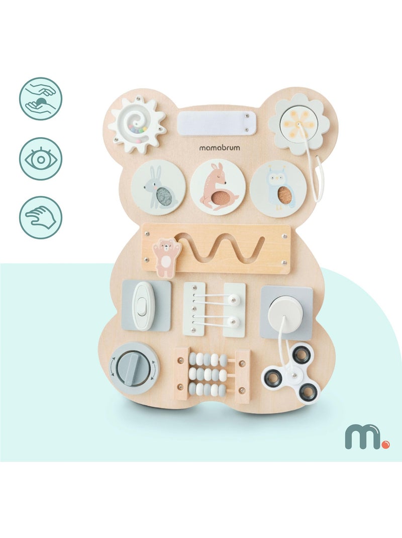 Tabla de actividades madera oso montessori teddy board mamabrum N/D - Kiabi