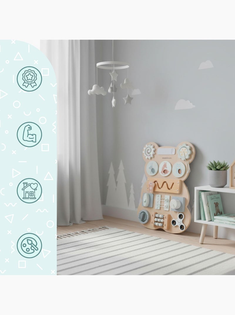 Tabla de actividades madera oso montessori teddy board mamabrum N/D - Kiabi