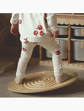 Tabla de equilibrio de madera laberinto bolas niños adultos coordinación