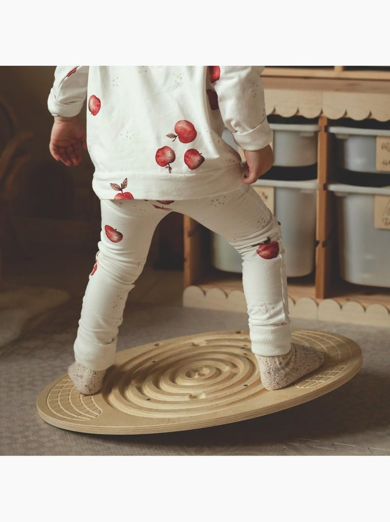 Tabla de equilibrio de madera laberinto bolas niños adultos coordinación N/D - Kiabi