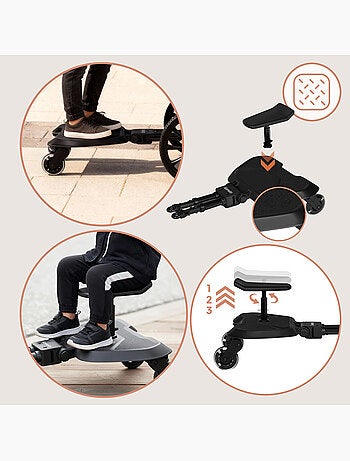 Tabla para cochecito - LIONELO Buggyboard - Universal - Con asiento