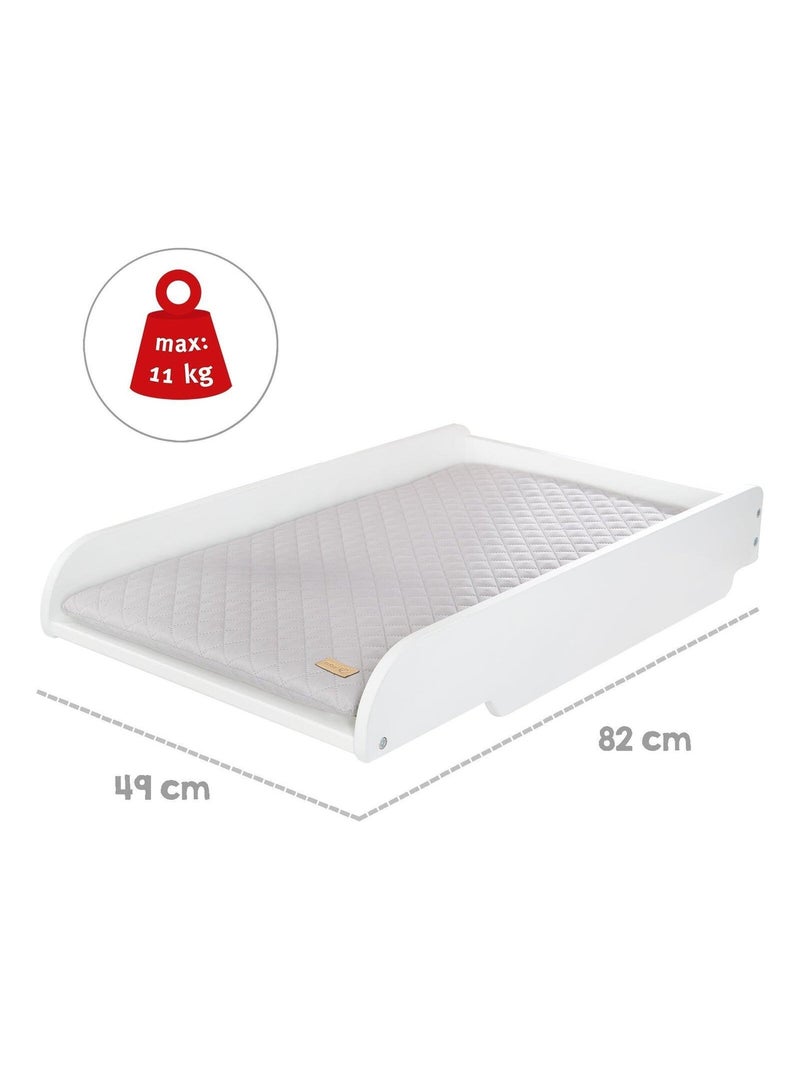 Tablero cambiador para colocar sobre cuna + colchón repelente - ROBA 'roba Style' Blanco - Kiabi