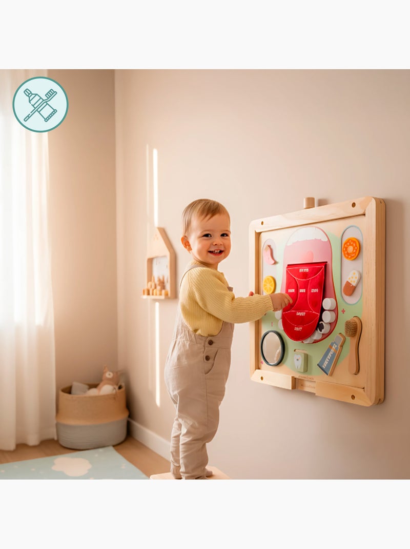 Tablero de actividades madera dentista 45x45cm higiene dental mamabrum N/D - Kiabi