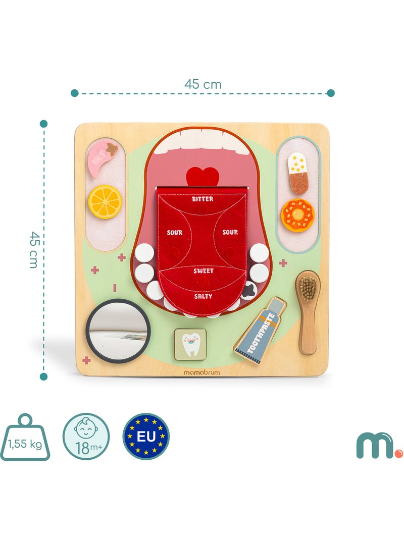 Tablero de actividades madera dentista 45x45cm higiene dental mamabrum N/D - Kiabi