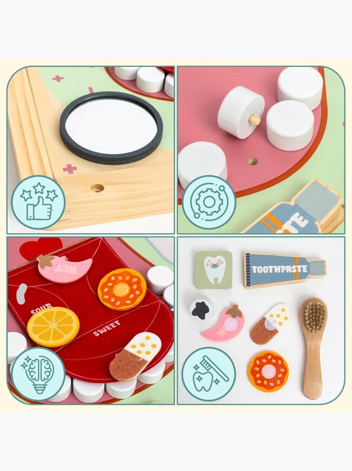 Tablero de actividades madera dentista 45x45cm higiene dental mamabrum - Kiabi Tablero de actividades madera dentista 45x45cm higiene dental mamabrum - Kiabi
