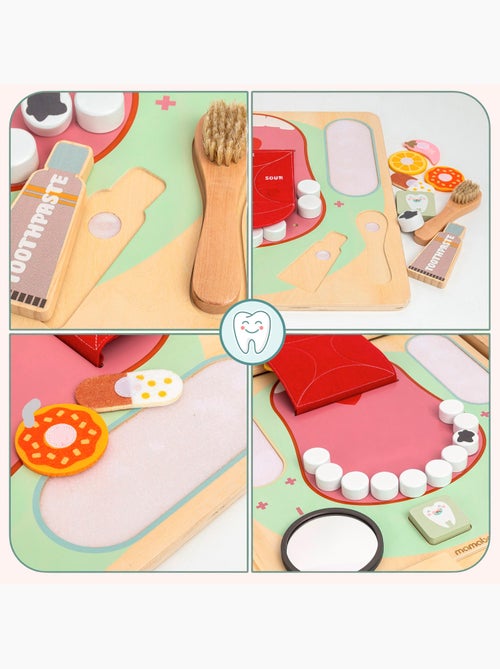 Tablero de actividades madera dentista 45x45cm higiene dental mamabrum - Kiabi Tablero de actividades madera dentista 45x45cm higiene dental mamabrum - Kiabi