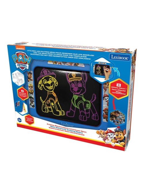 Tablero de dibujo luminoso Paw Patrol Neon con rotuladores y plantillas - Kiabi