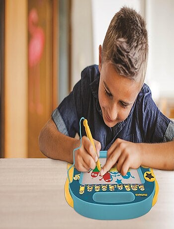 Tablero de dibujo magnético multicolor Minions con accesorios Formato A5