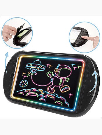 Tablet neón con dibujos y rotuladores good idea!